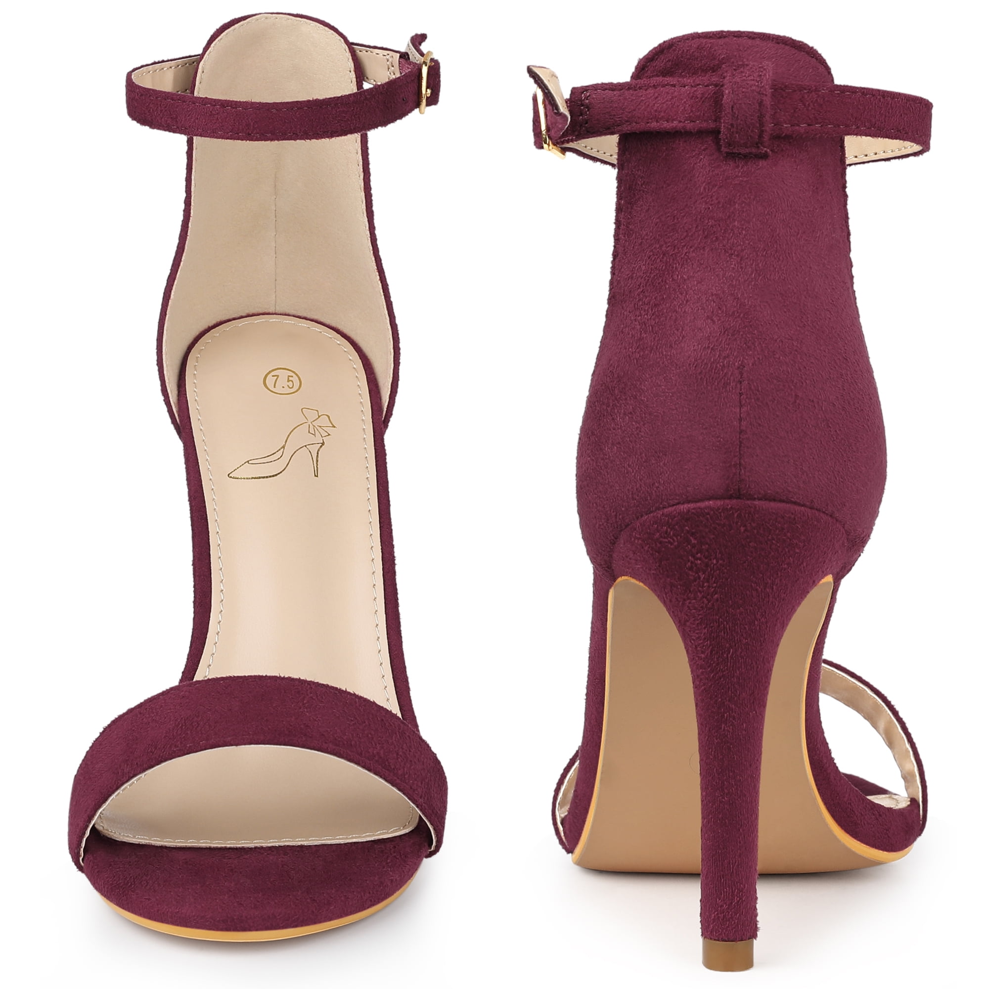 Unique Bargains Women's Ankle Strap Heel Stiletto High Heels Sandals