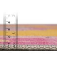 thumbnail image 5 of Unique Loom Timeless Collection Area Rug - Thomas (5' Round Yellow/Fuchsia), 5 of 9