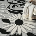 thumbnail image 4 of Nourison Aloha Indoor/Outdoor Black White 9' x 12' Area Rug, (9x12), 4 of 9