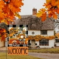 thumbnail image 3 of Shmbada Fall Garden Flag 12x18 Inch Double Sided Outside, Buffalo Plaid Autumn Pumpkins Truck Rustic Welcome Yard Outdoor Flag, 3 of 7
