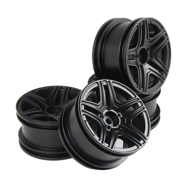 segolike Wheel Rim Wheel Tires for MN86 4WD RC Truck Model Hobby black rim
