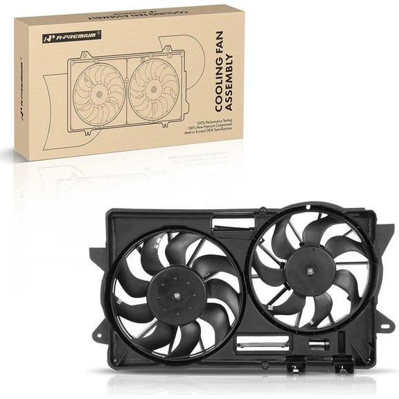 A-Premium Engine Radiator Cooling Fan Assembly Compatible with Ford Mustang 2015-2021, L4 2.3L, Replace# FR3Z8C607B