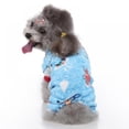 thumbnail image 3 of Pet Cartoon Lovely Pajamas Soft Sleepwear Pjs Warm Fleece Jumpsuit for Small Dogs, Puppy, Sky Blue M, 3 of 7