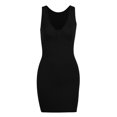 thumbnail image 5 of Babysbule Women's Summer Dresses Clearance Women Sexy Summer Sleeveless Solid V-Neck Dress Nightdress Party Mini Dress, 5 of 5