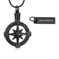 thumbnail image 2 of Crystal Compass Urn Necklace for Ashes of Loved Ones Compass Cremation Pendant Jewelry Keepsake Memorial Gifts Ashes Necklace for Women, 2 of 9