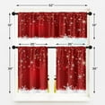 thumbnail image 5 of Christmas Kitchen Curtains Snowflakes Window Curtains and Valances Set 36 Inch, Red Snow Short Tier Curtains for Kitchen, Winter Xmas Small Kitchen Decor, 5 of 6