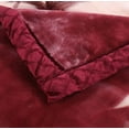 thumbnail image 4 of DBOZE Warm Luxury Heavy Plush Korean Style Mink Winter Blanket, 2 Ply Reversible Silky Velvet Fleece Blanket, King Size, Color, Mild Wine/Cream, 4 of 7