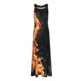thumbnail image 2 of Daeful Robe Débardeur pour Femme à Imprimé Floral, Robe d'Été Évasée de Fin de Semaine, Encolure Carrée, Maxi, Été 9# Jaune TG, 2 of 7