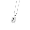 thumbnail image 1 of Collar de 26 letras huecas | Cadena ajustable de acero de titanio | Colgante ligero de acero inoxidable para hombre y mujer | Regalo personalizado con inicial para familiares y amigos, 1 of 4