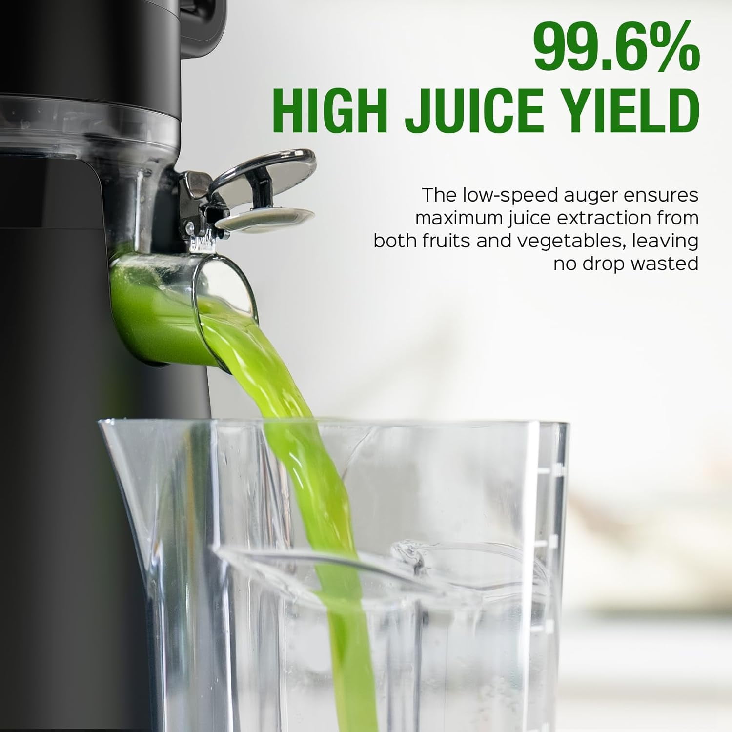 Open Box Juicer Machines, TUUMIIST Cold Press Juicer with 5.3" Extra Large Feed Chute Fit Whole Fruits & Vegetables Easy to Clean, High Juice Yield, BPA Free (Black)