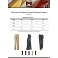 thumbnail image 2 of MixMatchy Women's High Waist Slim Boot-Cut Stretch Office Pants Trousers, 2 of 6