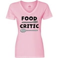 thumbnail image 3 of Inktastic Food Critic with Fork and Spoon Women's V-Neck T-Shirt, 3 of 5