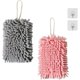 thumbnail image 1 of Toalla de mano para colgar, toalla de microfibra suave y esponjosa, súper Toallas absorbentes de secado rápido con lazo para colgar para cocina y baño (2 piezas), 1 of 5
