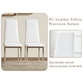 thumbnail image 2 of Ciphrias Dining Chairs Set of 4 Modern White PU Leather Diamond Quilted Silver Chrome Metal Legs for Kitchen Room, 2 of 7