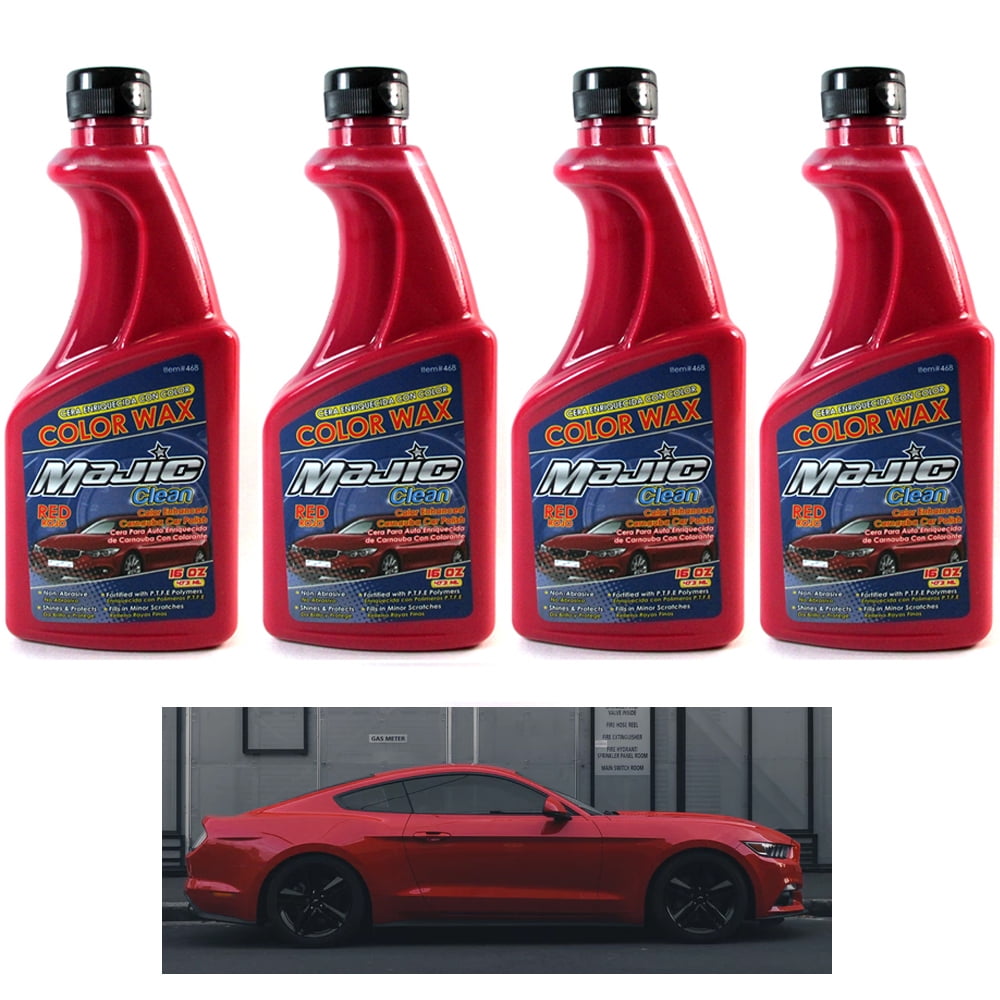 4 Bottle Majic Red Car Polish Scratch Paint Care Body Compound