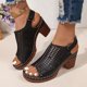thumbnail image 2 of Bmisegm Silver Girl High Heel Black High Heel High Heel for Woman Casual Leisure Shoes Womens Sandals Summer Black 9, 2 of 9