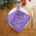 thumbnail image 2 of Coolnut Soft Reusable Satin Table Decorative Napkins, 20x20InX6 PCSPurple Lavender Field, Family Dinner Wedding Banquet, Cocktail Party, Kitchen, Birthday Party Washcloth Gift, 2 of 7