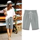 thumbnail image 2 of Pantalones Sueltos de Pierna Ancha para Mujeres Pantalones Cortos Sueltos Elásticos Casuales Pantalones de Pierna Ancha Recta con Bolsillo, 2 of 7