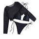 thumbnail image 2 of Traje de baño de 2 piezas para mujer, trajes de baño para mujer, traje de baño bikini de tres piezas de color liso para mujer, 2 of 4