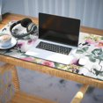 thumbnail image 3 of Long Mouse Pads for Desk,Pioneer Flower Floral Print Pattern Desk Mats on Top Of Desks, Desk Mouse Pad Extra Large with 3mm Non-Slip Base and Stitched Edge for Gaming,Office,Work,Home 35.4"x15.7", 3 of 6
