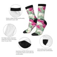 thumbnail image 3 of JUNZAN Orchids Flowers Mens Funny Socks for Men Women Colorful Fun Novelty Crew Patterned Socks, 3 of 6