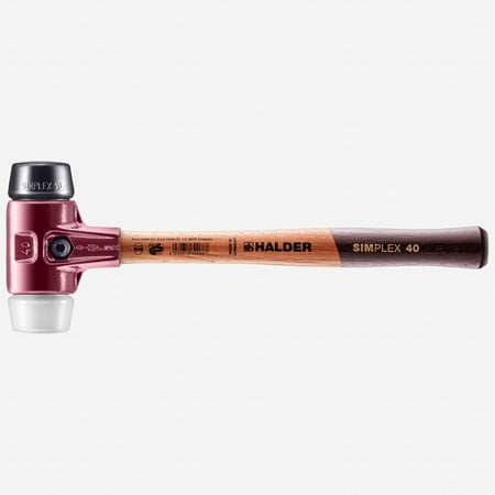 UPC: 4030618300694 | Halder Simplex Mallet with Black Rubber/Superplastic Inserts and Cast Iron Housing 1.57 / 22.4 oz.