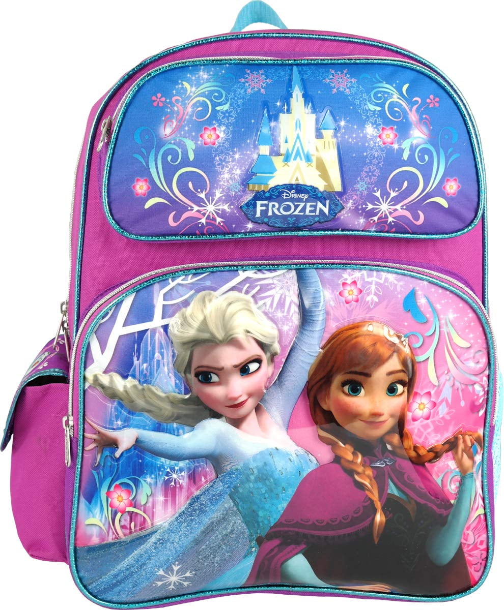 Disney Collection Frozen Anna & Elsa 15 inch Backpack School Travel Back Pack 