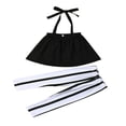 thumbnail image 1 of Petites Filles Hauts Sans Manches à Rayures Shorts Larges avec Nœud 1-6 Ans, 1 of 6