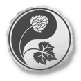 thumbnail image 1 of Culture Yin-yang Flower Pattern Round Throw Pillow Home Decoration Cushion, 1 of 3