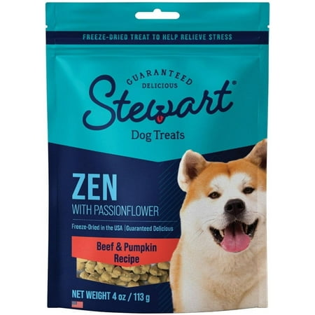 Stewart Zen Freeze Dried Beef and Pumpkin Treats with Passionflower [New Dog Supplies, Dog Meat and Jerky Treats, Dog Natural Treats, Stewart, Dog Supplies] 4 oz