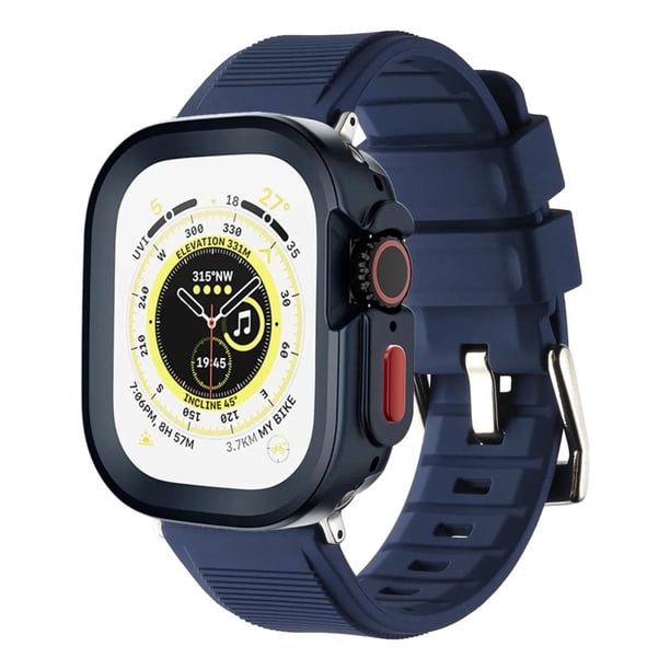 Correa de Silicona para Apple Watch con Funda Anticaída, Compatible con Todas las Series