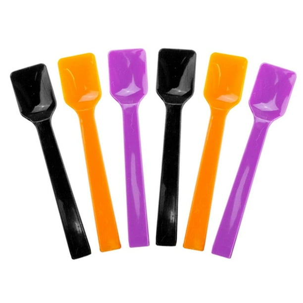 [25 Count] Halloween Ice Cream Spoons 4 in. Mini Plastic Taster