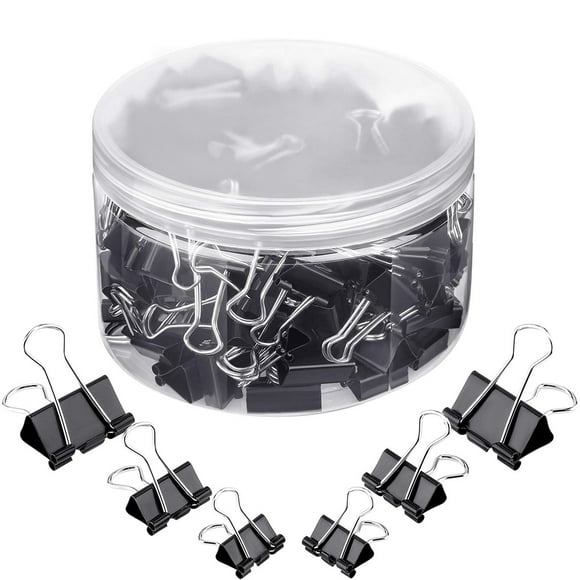 150 Pcs Fournitures de Bureau Pince Pratique Accessoires de Bureau Résistants à l'Usure Organisateur de Papier Pinces pour Classeur d'Étude Porte-Documents d'Entreprise Noir