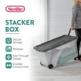 thumbnail image 3 of Sterilite 160 Qt Latching Stackable Wheeled Storage Tote w/ Lid, 8 Pack, 3 of 9