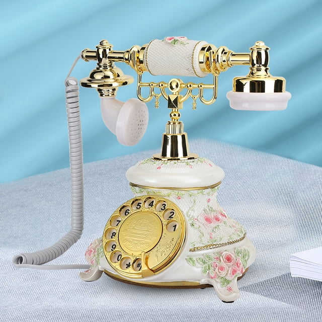 Dial Giratorio Retro Country Style Vintage Telephone, Teléfono Antiguo de Decoración Clásica, Para Sala de Estar
