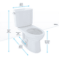 TOTO® Drake® II TwoPiece Elongated 1.28 GPF Universal Height Toilet