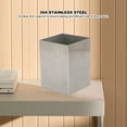 thumbnail image 3 of Stainless Steel Pencil Cup  Thicken Rectangular Holder Office Desktop, 3 of 7