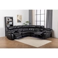 thumbnail image 5 of Kingway Furniture Arvelli 100" Power Reclining Faux Leather Sectional in Black, 5 of 6