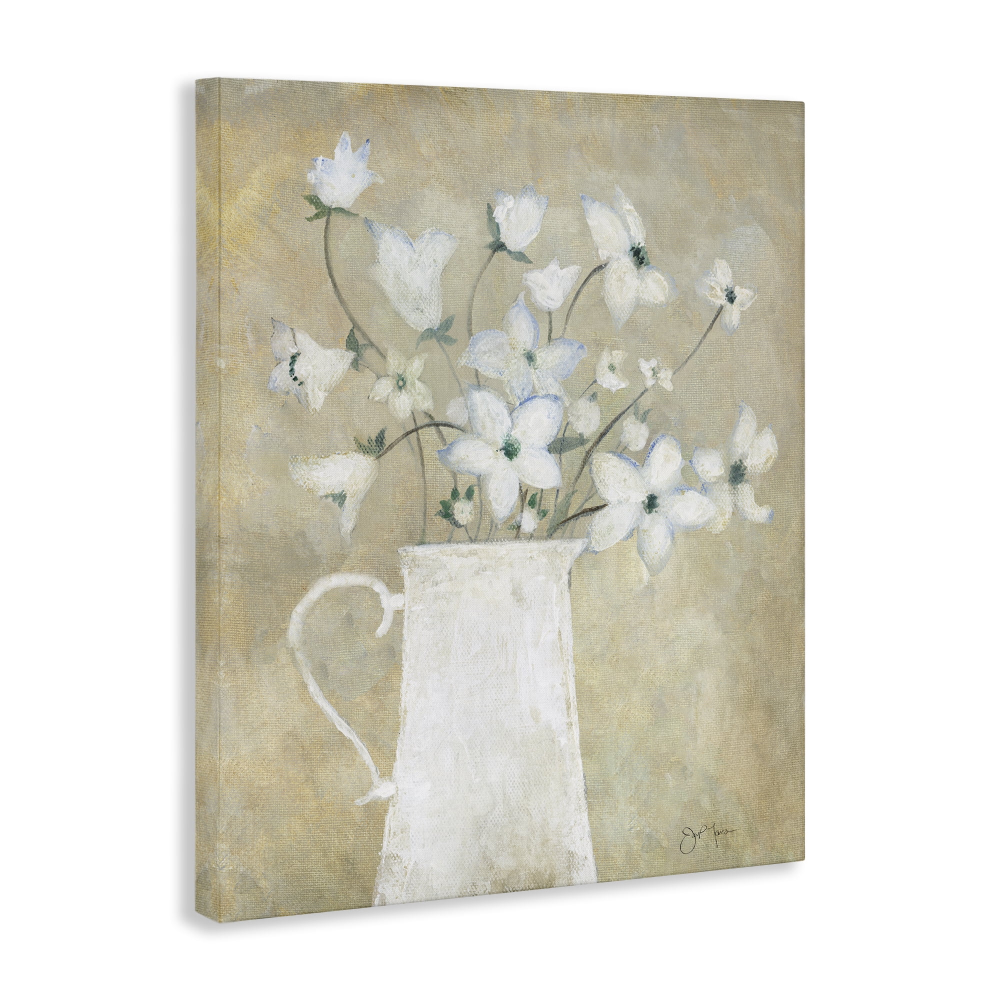Stupell Industries Rustic Pottery Bouquet Plants & Flowers Painting Wrapped Canvas Art Print Wall Art, 30 x 40