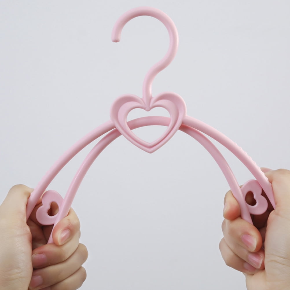 Soimiss Clothes Hangers For Kids Baby Clothes Hangers Plastic Pink 20Pcs 11.6x6.1in