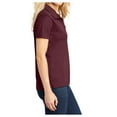 thumbnail image 3 of Yellow Rooster Women’s Micropique Sport-Wick Polo T-Shirts Maroon L, 3 of 6