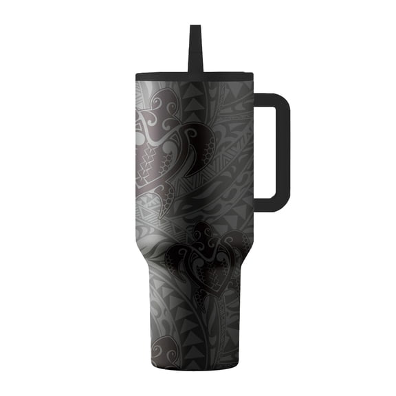 Island Crew 40 oz Honu Stainless Steel Tumbler, Black