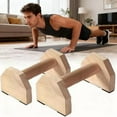 thumbnail image 5 of QHUDLV Parallettes Bars, Wooden Calisthenics Equipment for Handstand & Push Up Training, 3-Size Pushup Handles for Home Gym, Strength Training for Men and Women, 5 of 5