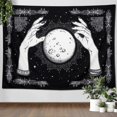 thumbnail image 1 of White and Black Hands Wall Tapestry, Psychedelic Trippy Hippie Boho Novelty Tapestry Wall Hanging, Art Decor Print Fabric for Bedroom Living Room Coll, 1 of 5