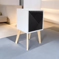 thumbnail image 2 of Buro Recamara Mueble Minimalista Blanco Con Negro Ensamblado, 2 of 3