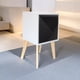 thumbnail image 2 of Buro Recamara Mueble Minimalista Blanco Con Negro Ensamblado, 2 of 3