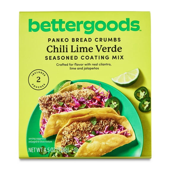 bettergoods Chili Lime Verde Panko Bread Crumbs Seasoned Coating Mix, 4.5 oz