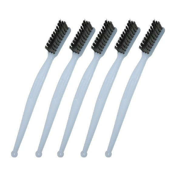 Juego de 5 cepillos de alambre para raspar y limpiar con cerdas de alambre para trabajadores de taller. Plata