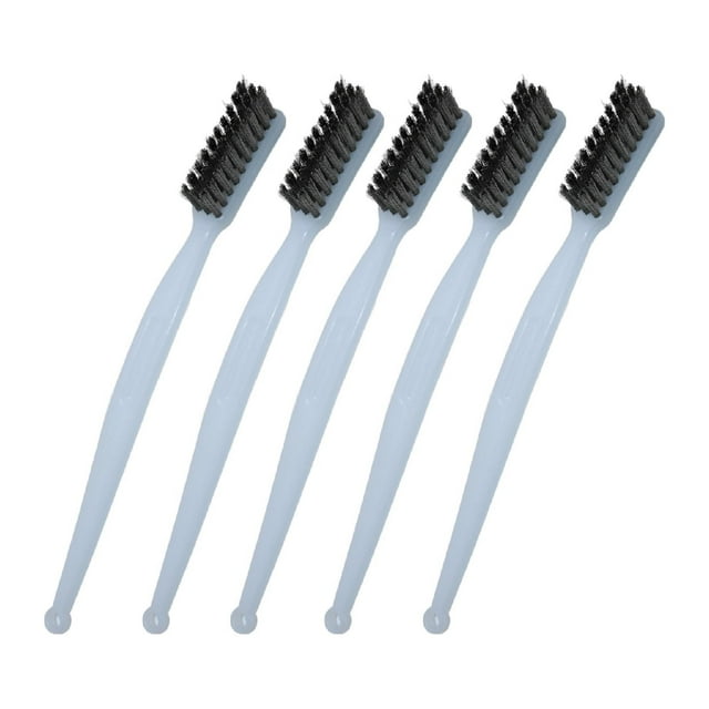 Juego de 5 cepillos de alambre para limpieza con cerdas de alambre y agarre ergonómico Plata