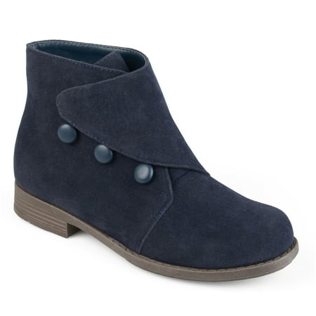 High Button Boots - Brinley Co. Girl's Faux Suede Button Vintage Boots